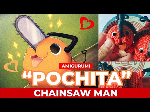 Amigurumi Pochita Chainsaw man | tutorial amigurumi Pochita dari anime Chainsaw man