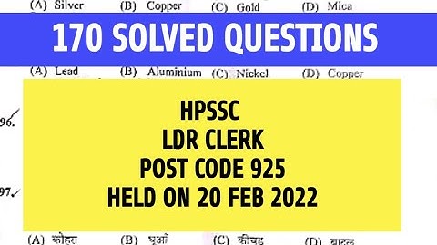 HPSSC LDR CLERK POST CODE 925 SOLVED PAPER/ HPSSC LDR CLERK 925 ANSWEY KEY /HPSSC @STUDYPOINT-md8zz