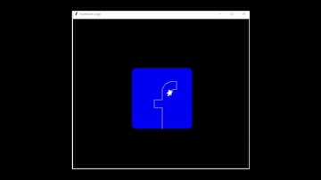 Facebook Logo In Python #shorts #youtube #python
