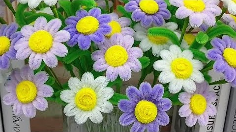 Hướng dẫn làm hoa cúc hoạ mi bằng kẽm nhung|| Nguyễn Mai Handmade