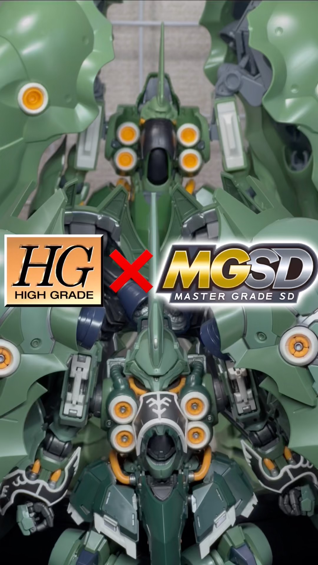MGSDクシャトリヤをHGとミキシングでリアル頭身化出来るか検証してみた