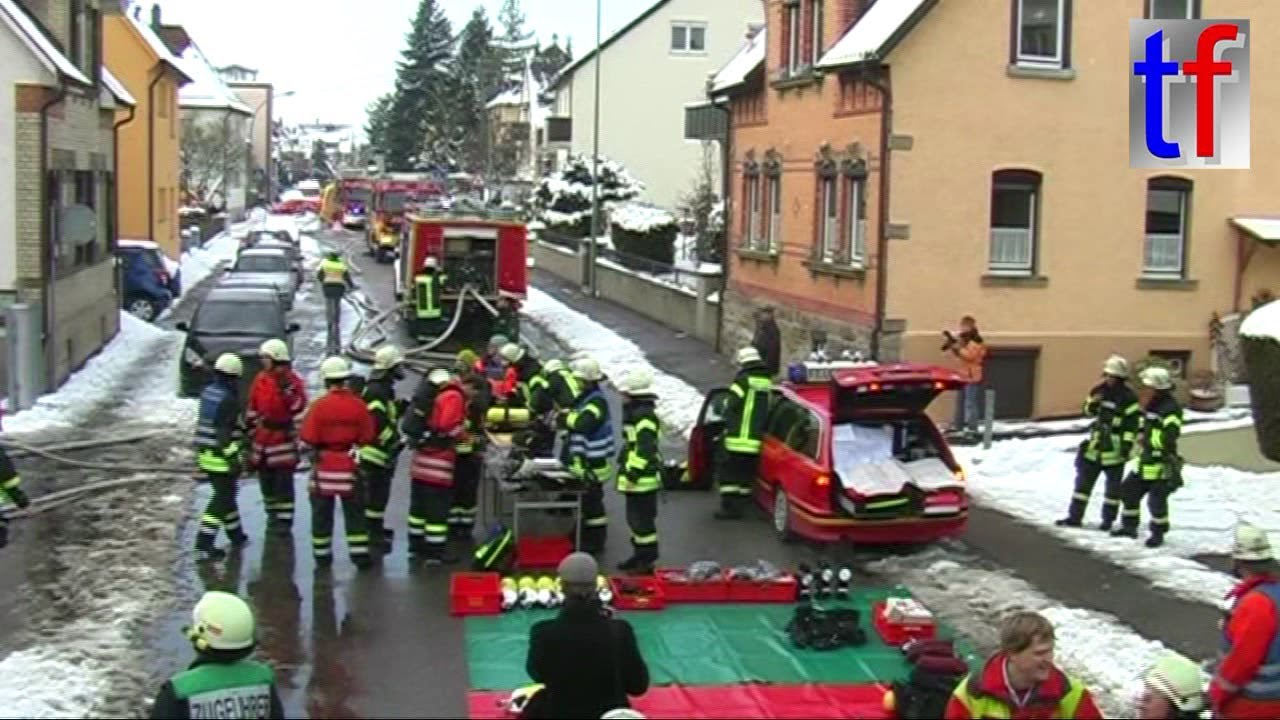 Multiple Alarm Fire / Großbrand Möbelhaus, Asperg, Lkrs. Ludwigsburg, Germany, 15.02.2010.