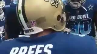 Drew Brees Huddle At 2018 Pro Bowl