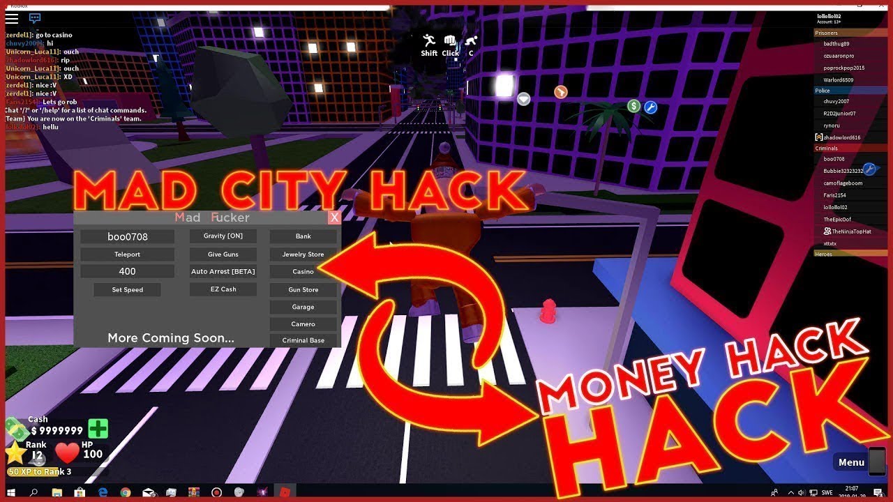 Nuevo Hackexploit Para Mad City Roblox 2019 Sirviendo - roblox mad city level hack