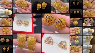Gold Earrings designs/ Gold Earrings designs 2024 /earrings design/Gold studs designs for daily use