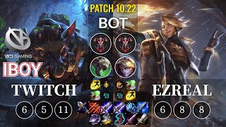 VG iBoy Twitch vs Ezreal Bot - KR Patch 10.22