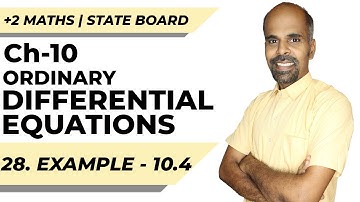Class 12 | example 10.4 | Ordinary Differential Equations | Class 12 | State Board | ram maths