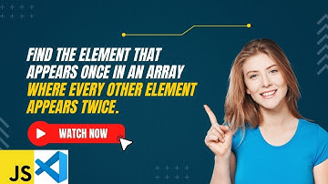 Find the element that appears once in an array where every other element appears twice.