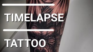 Gorilla tattoo timelapse [small cover up tattoo] 2022