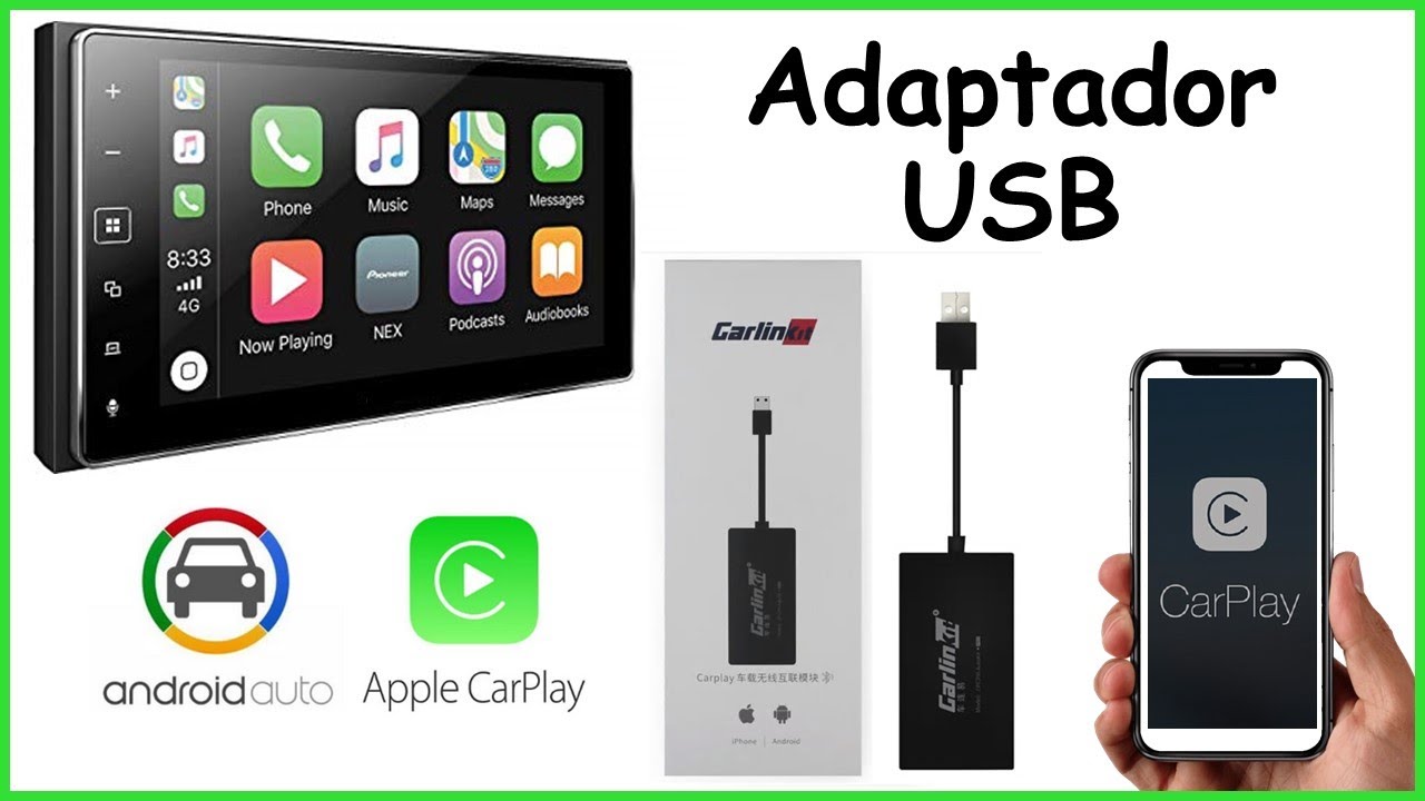 White navegación del teléfono móvil a la pantalla del coche para Android para IOS EBTOOLS Adaptador Carplay para coche adaptador de llave USB Carplay