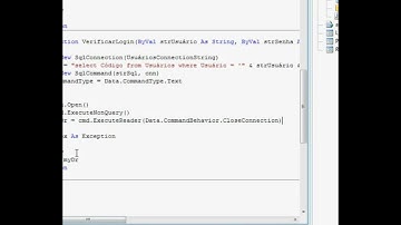 visual basic registo e login com base de dados parte 2