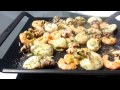 Crevettes et calamars  la plancha