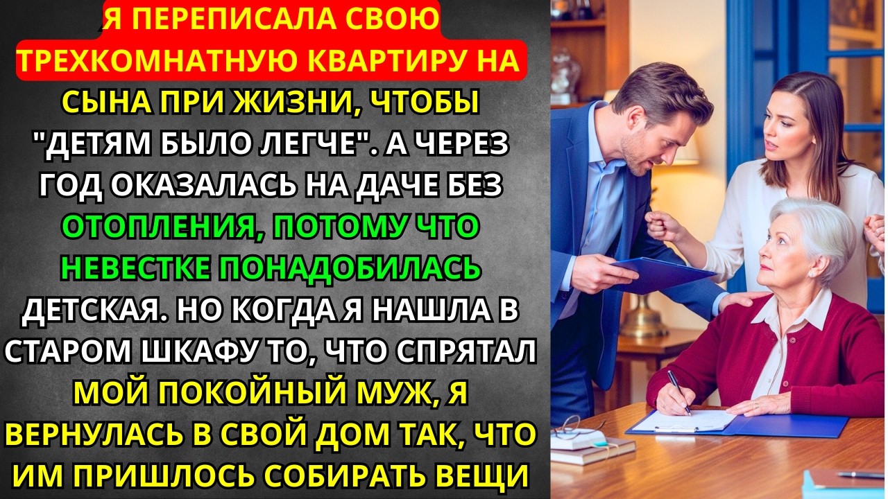 НЕВЕСТКА ВЫГНАЛА на мороз из МОЕЙ ЖЕ КВАРТИРЫ. Но СЕКРЕТ мужа помог ВЫСТАВИТЬ ИХ НА УЛИЦУ навсегда!