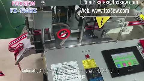 Automatic Angle Ribbon Cutting Machine with Hole Punching