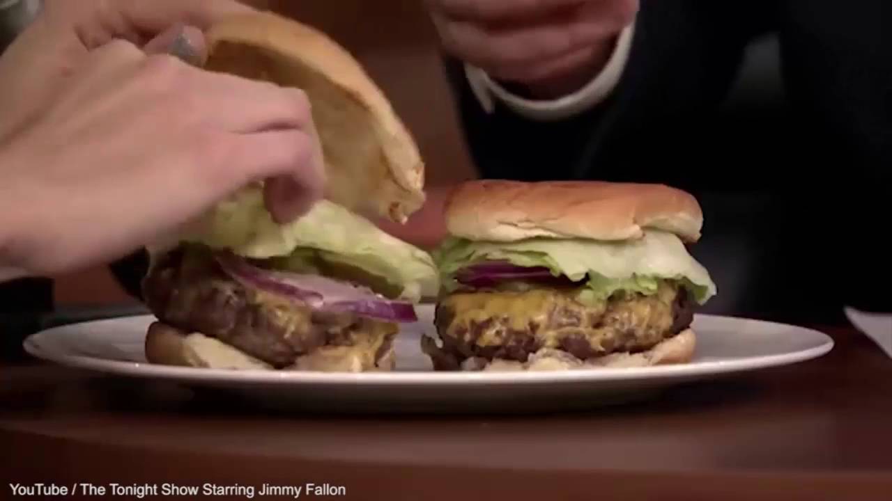 Gigi Hadid Ate A Burger On Late Night With Jimmy Fallon