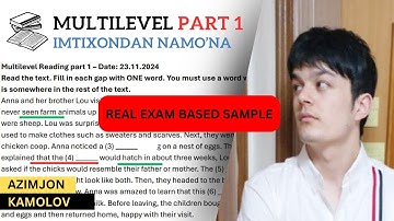 Multilevel Reading Part 1 Real Sample