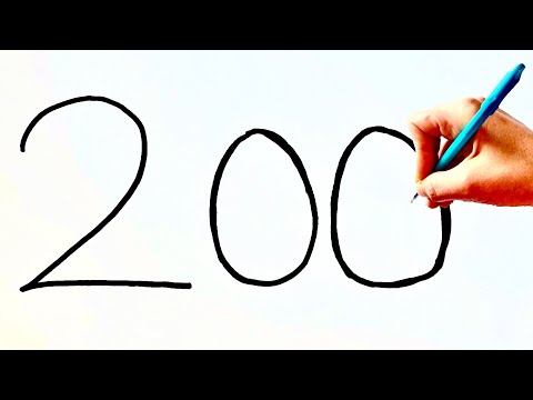 200 ’den Tavşan Nasıl Çizilir-How To Draw A Rabbit From Numbers 200