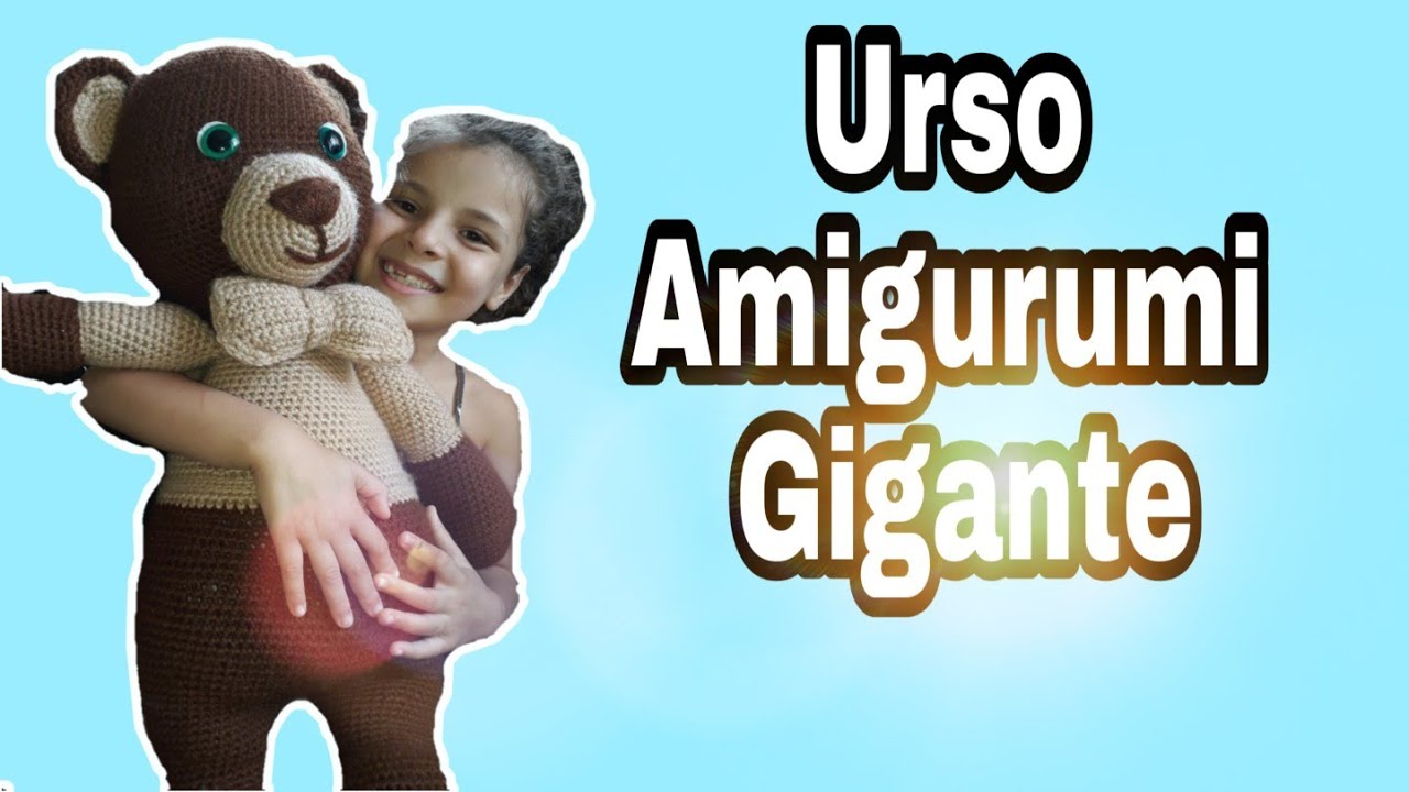 Urso em crochê amigurumi gigante parte 1