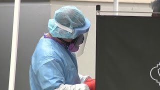 Officials discuss first day of walk-up COVID-19 testing site launch