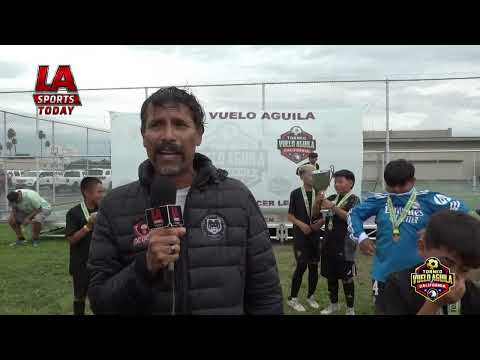 Coach Gerardo Lavariega, of OC Lions U-10, wins Vuelo Aguila Tournament in Anaheim