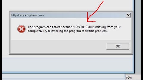 WAMP error - msvcr110.dll and msvcp110.dll is missing