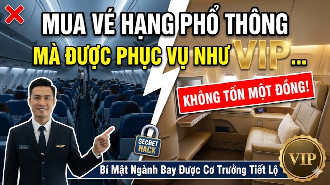 CƠ TRƯỞNG TIẾT LỘ: Cách Đi Vé Hạng Thường Được Phục Vụ Như VIP (Tuyệt Đối Không Tốn 1 Xu)