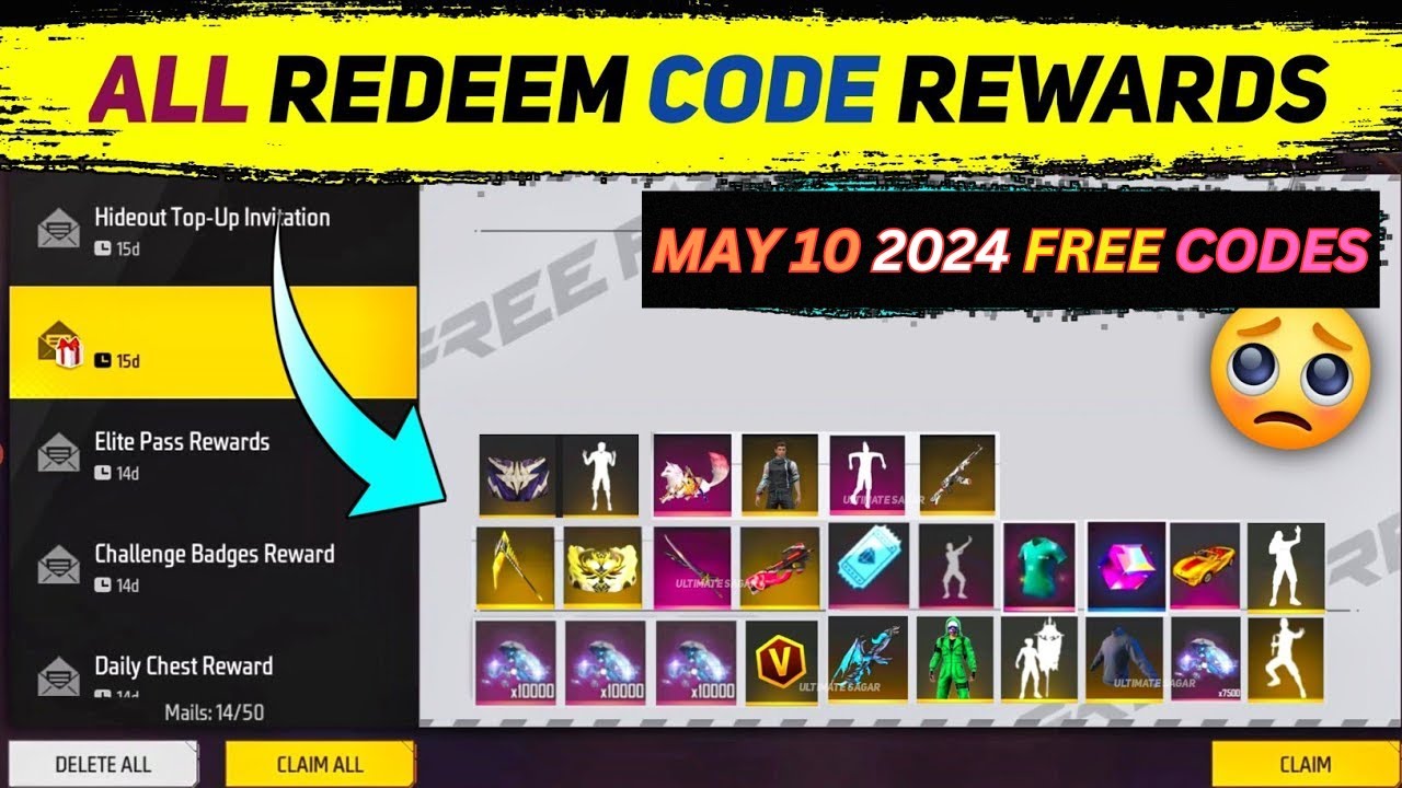Garena Free Fire Max Redeem Codes May 10 2024 - YouTube
