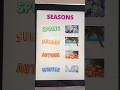Seasons in English