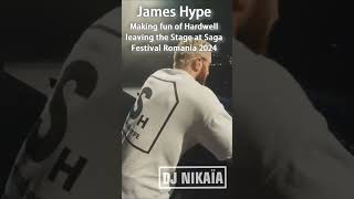 DJ Nikaïa - James Hype making fun of Hardwell leaving the stage at Saga Festival, Romania 2024-07-05