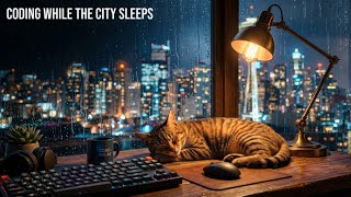 Celebrity Coding While The City Sleeps 🌧️ Lofi Beats for Deep Work Wealth
