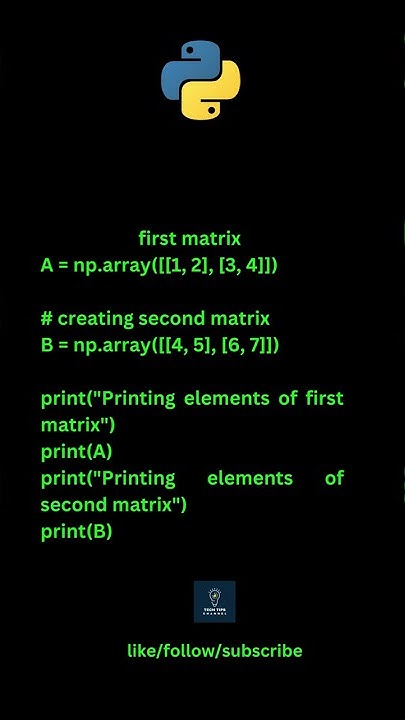 Python Program to add elements of matrix - YouTube
