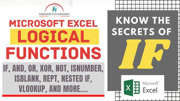 IF Functions | AND, OR, XOR, NOT, Nested IF, VLOOKUP, REPT & More | Advanced MS Excel Video #5