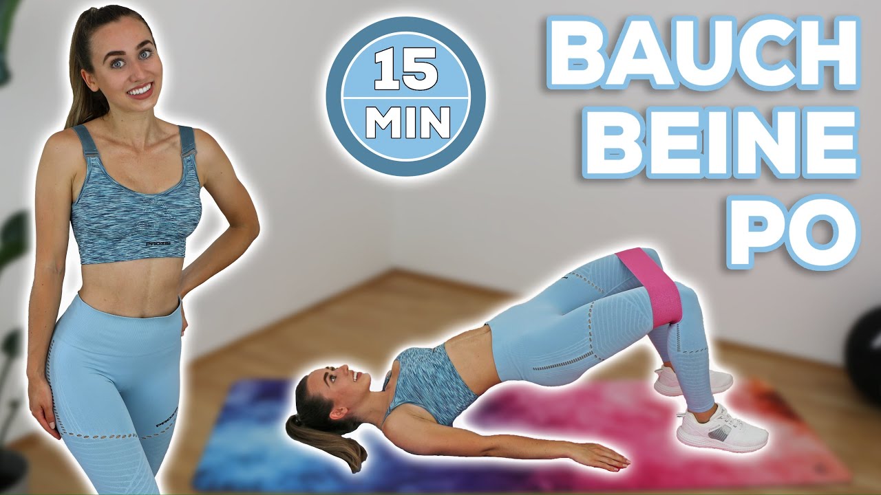 15 Min. BAUCH BEINE PO Workout mit Theraband & ohne Springen | Effektives  Homeworkout! - YouTube