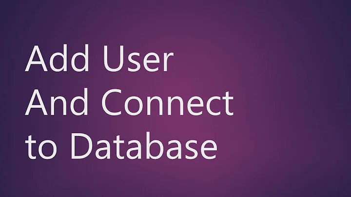 MySQL Workbench Add User and Connect to Database