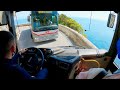 Narrow drive in cliff italy 4k