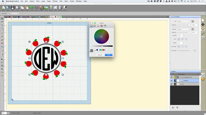 Create Stylish Monogram Apple Frames with Sure Cuts A Lot 4