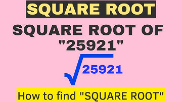 Square root | how to find square root | square root of 25921 #mathtricks #squareroot #maths