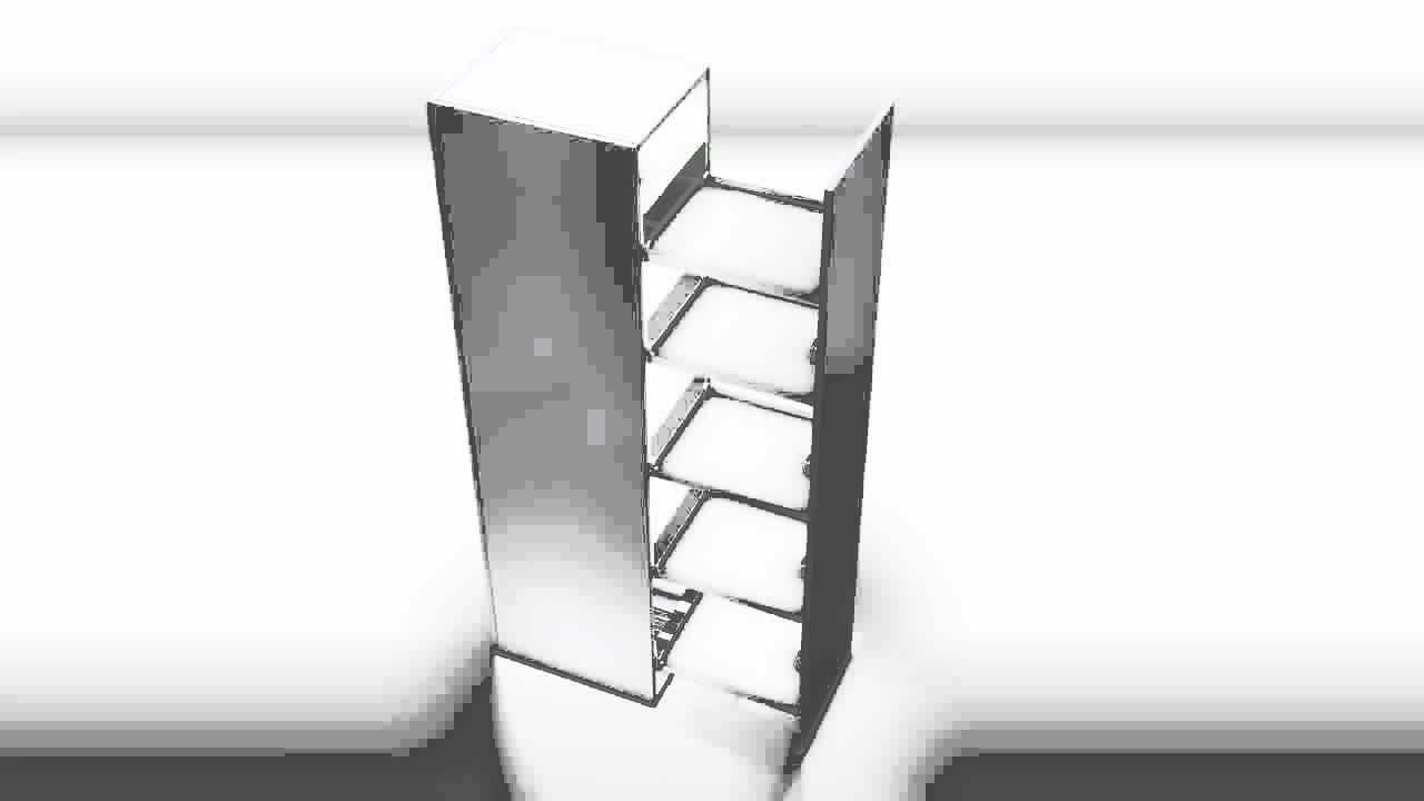 Häfele - Neue Hochschrank Generation mit Auszugs- und Einzugsdämpfung