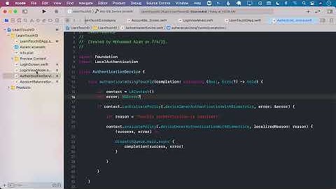 TouchID Authentication in a SwiftUI App