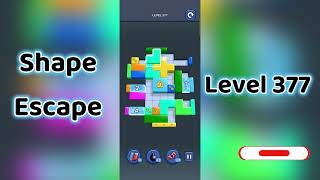 🔥 Shape Escape Level 377 Walkthrough | Can You Solve It? 🧠💥