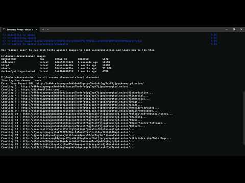 Dark Web Crawler launching with Docker | ShadowShell | Kavach2023
