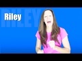 Learn To Spell RILEY Toddler Song Learn To Talk With Patty Shukla 