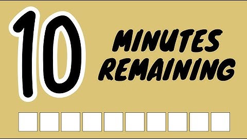 10 Minute - Countdown Timer - Progress Bar
