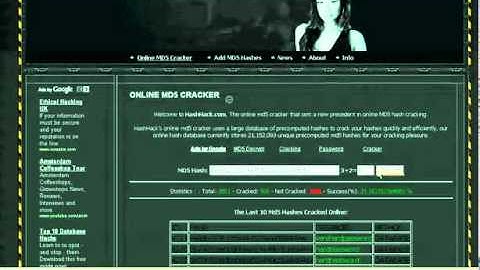 YouTube - -Online MD5 Hash Cracker - HashHack.Com-‏.flv