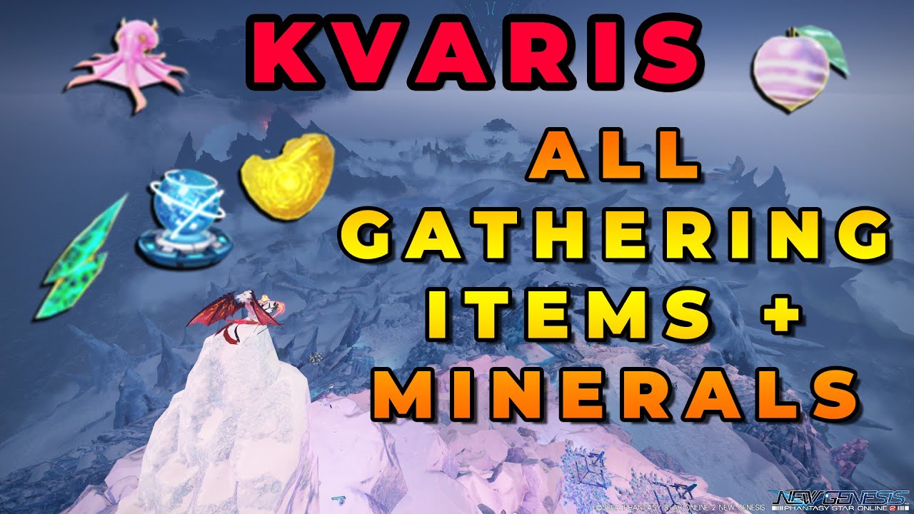 [PSO2NGS] ALL Kvaris Gathering Items & Minerals! YouTube