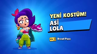 ASİ LOLA ALDIM VE EMOJİ PAKEDİ AÇTIM! 800+ MAÇLAR (BRAWL STARS)