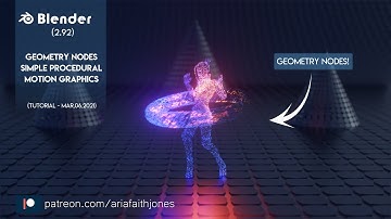 Blender 2.92 | Geometry Nodes - Simple Procedural Motion Graphics | 4K EEVEE