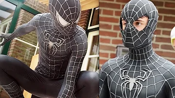 SPIDER-MAN Black Suit Symbiote Movie Costume Replica!