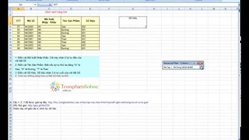 Bài tập mẫu về Rút trích dữ liệu trong EXCEL (cơ bản)