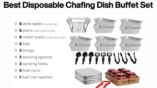 Alpha Living 6 Pack - Disposable Chafing Dish Buffet Set | Best Disposable Chafing Dish Buffet Set